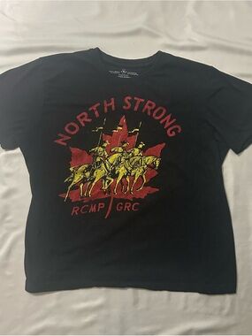 RCMP “North Strong” Graphic T-Shirt Black Size Large